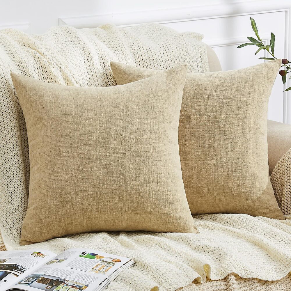7750 Decorative Square Throw Pillow Covers 22x22 Inch Set of 2, Super Soft